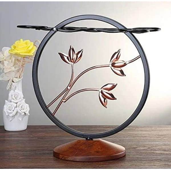 Black Tabletop Wine Glass Rack Stand Alone Metal Drying Holder Large Capacity European Style Kitchen Bar Decor