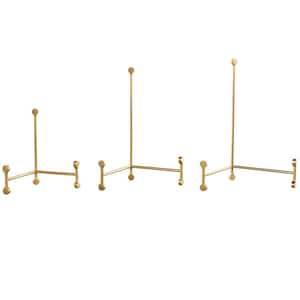 Gold Metal Fixed Easel with Ball Accents (3-Pack)