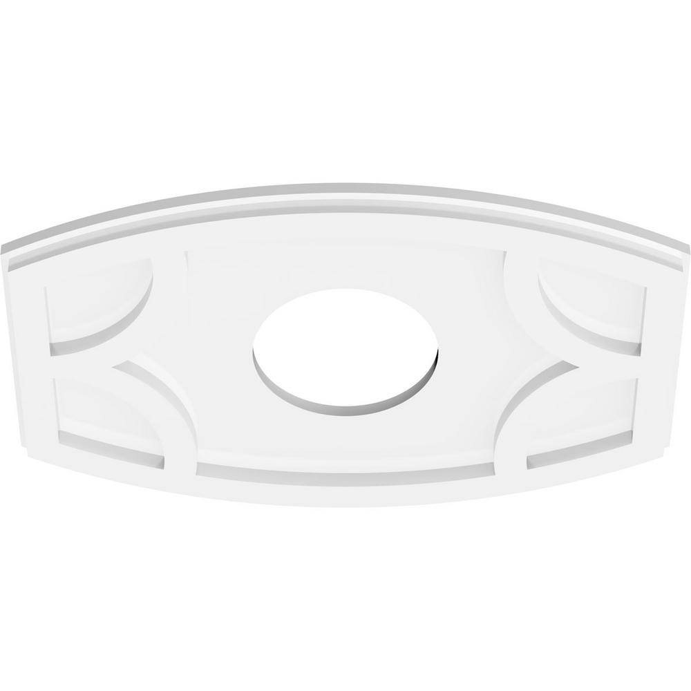 Kailey White PVC Contemporary Ceiling Medallion 18" x 12"