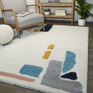 Botello Blue 5 ft. 3 in. x 7 ft. Abstract Area Rug