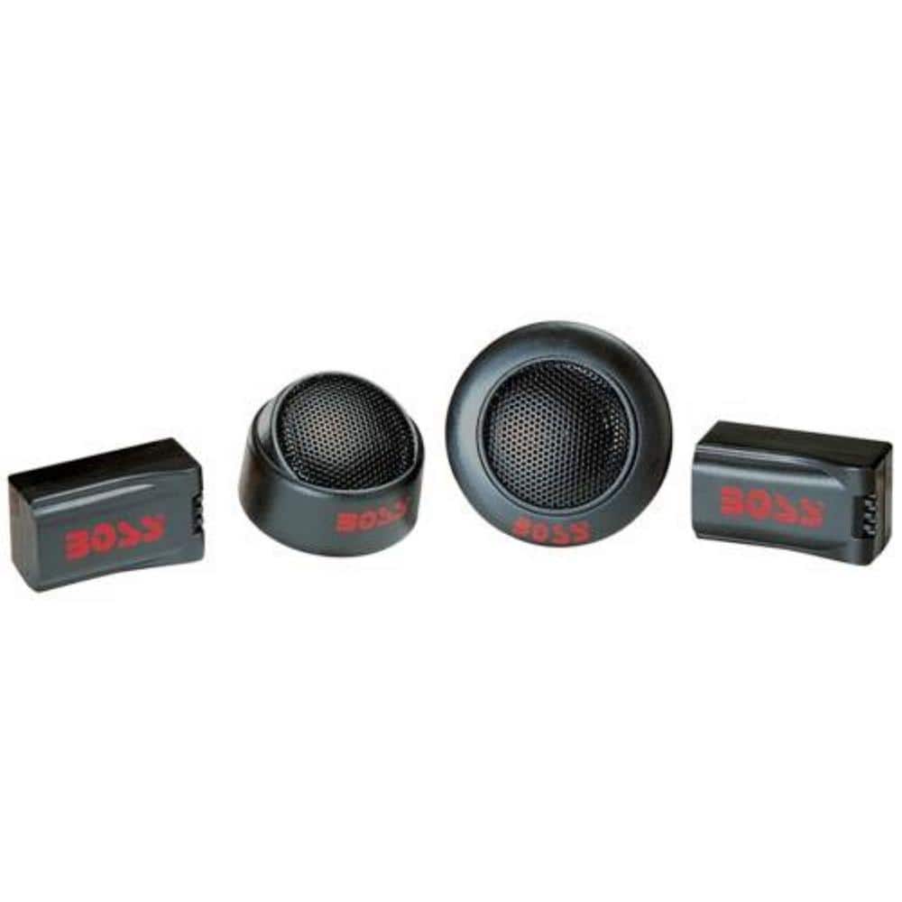 Boss Audio Systems 250-Watt 1 in. Micro Dome Car Audio Tweeters Black Plus  External Crossovers TW15 - The Home Depot