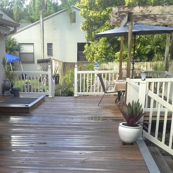 Weatherables Walton 3 ft. H x 96 in. W Tan Vinyl Stair Railing Kit
