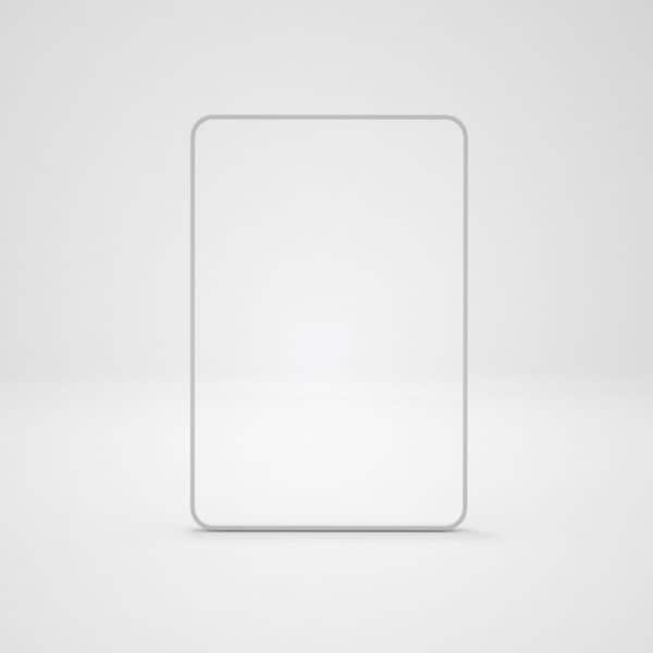 24 in. W x 36 in. H Rectangular Framed Wall Bathroom Vanity Mirror in Gun Grey