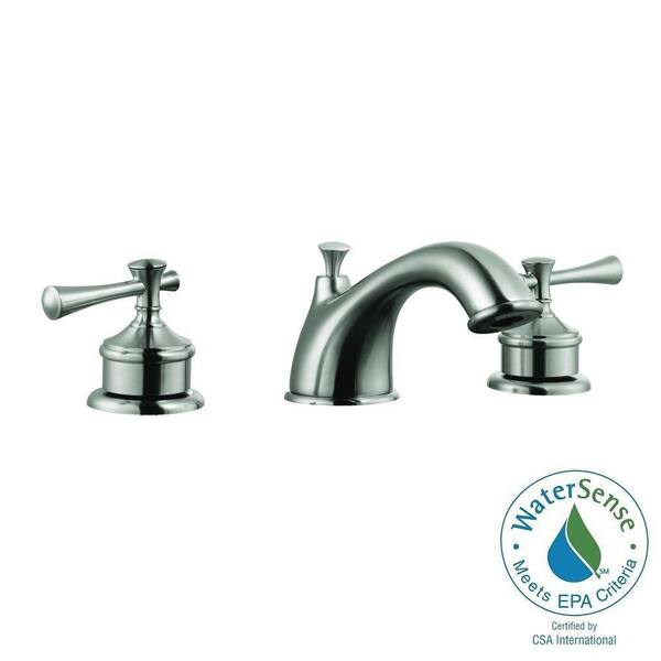 Design House Ironwood 8 in. Widespread 2-Handle Bathroom Faucet in Satin Nickel