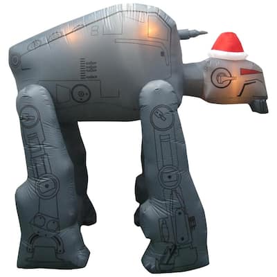 8 ft. W Pre-lit Inflatable Gorilla Walker with Santa Hat Airblown