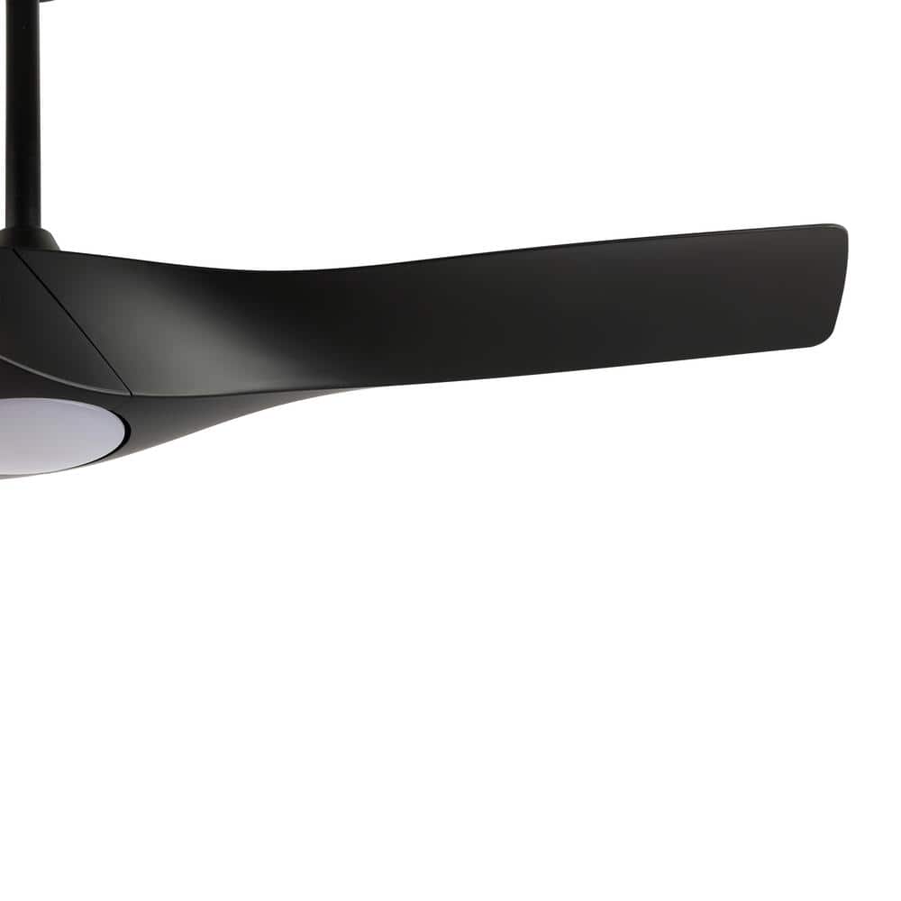 52'' Black Indoor Ceiling Fan with LED Light and Remote