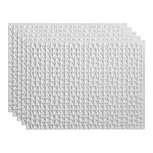 Terrain 18 in. x 24 in. Gloss White Vinyl Decorative Wall Tile Backsplash 15 sq. ft. Kit