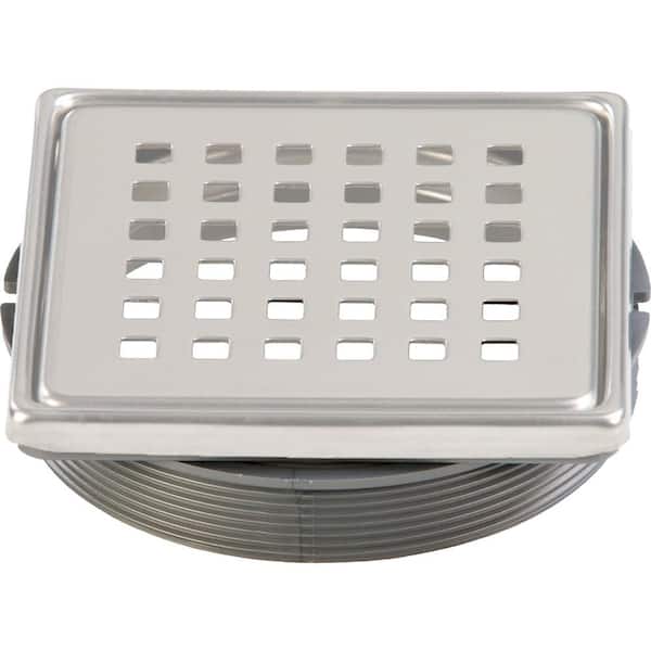 DURAL Tilux 4 in. x 4 in. Stainless Steel Adjustable Drain Cover in Chrome