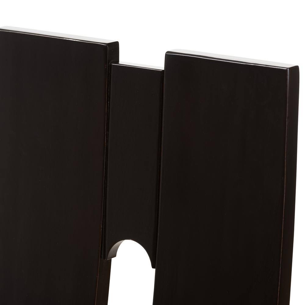 Alani Contemporary Dark Brown Faux Leather & Wood Dining Chair Set