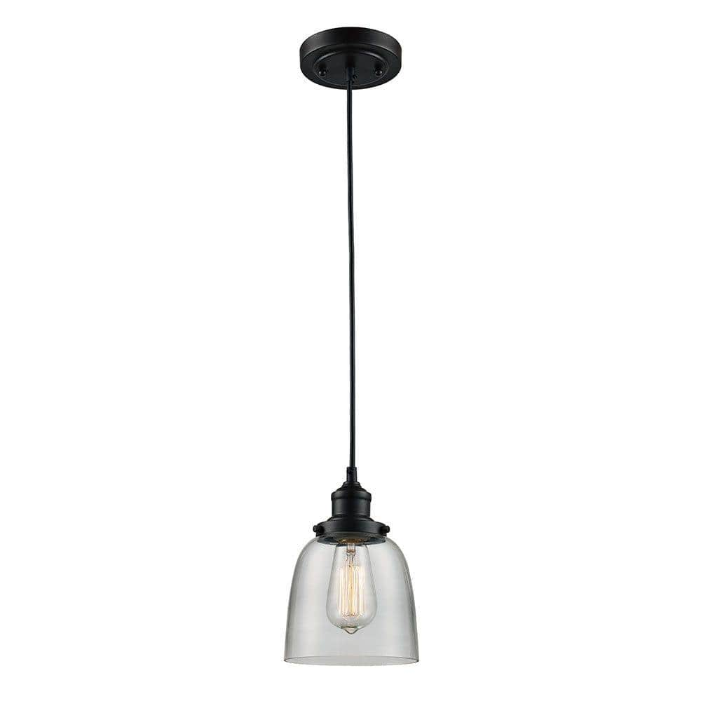 Monteaux Lighting 1-Light Oil Rubbed Bronze Mini Pendant Light Fixture ...