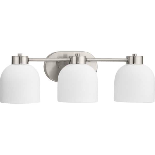 Avec 22-in. 3-Light Brushed Nickel Bath Contemporary Vanity Light