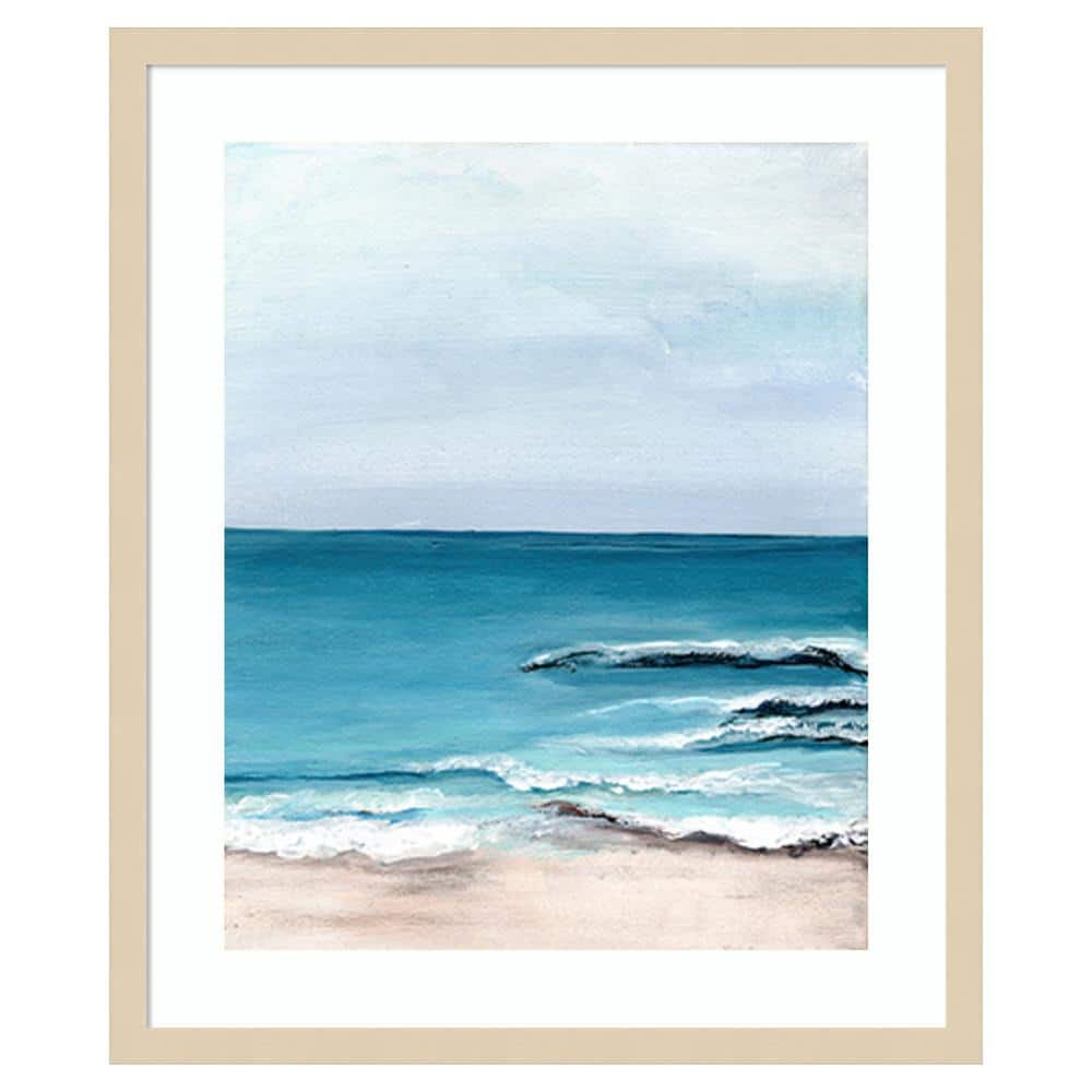 Svelte Natural Framed Coastal Oceanside View I Print