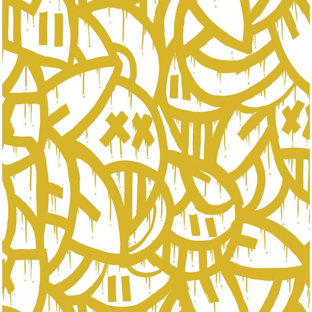 Yellow Bold Arrangements Peel and Stick Wallpaper