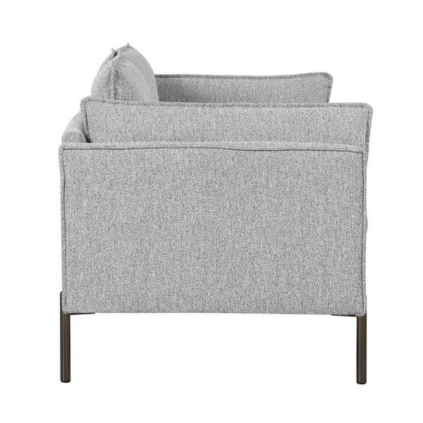 Linen Fabric Loveseat High Resilience Sofa Couch with 2 Bolster