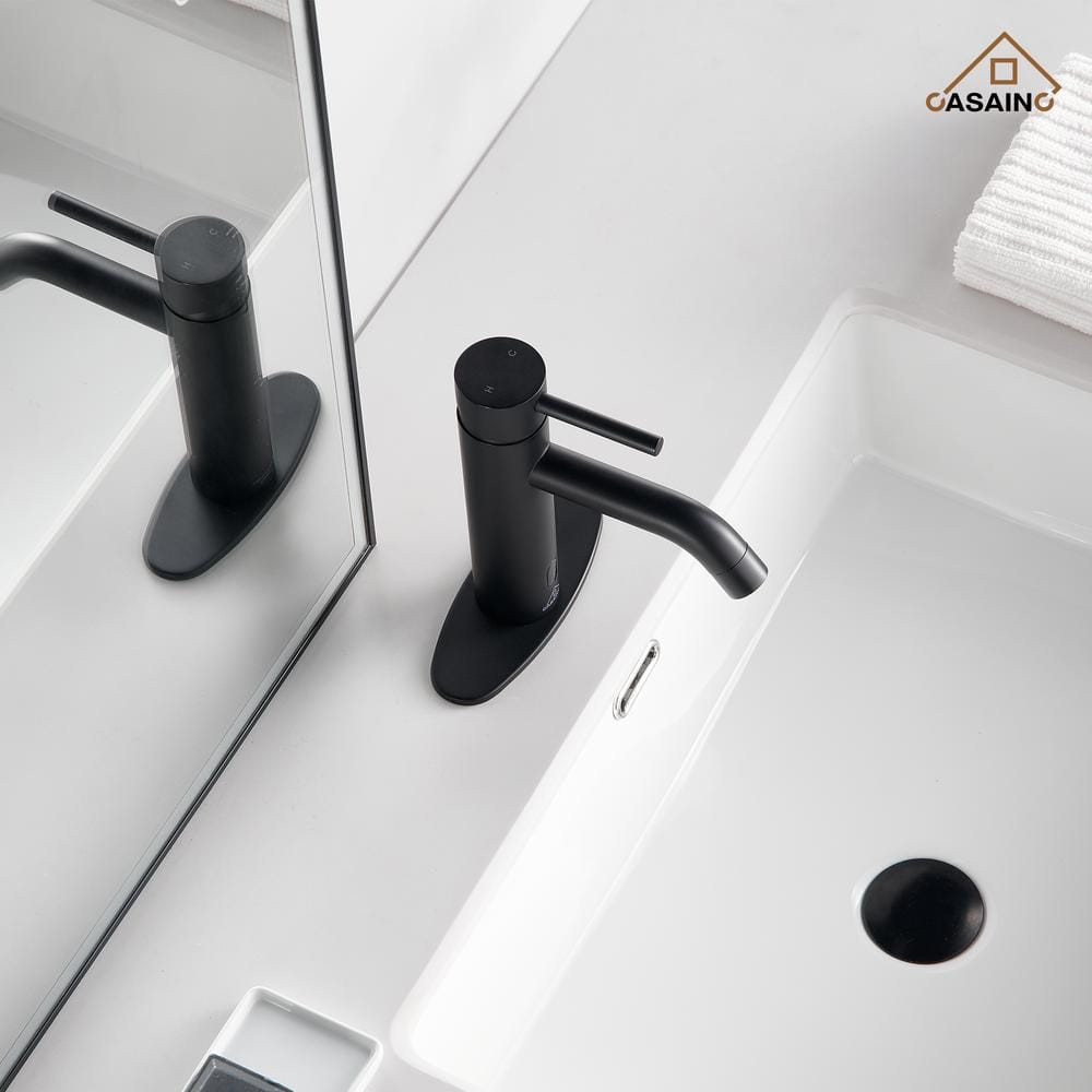 Matte Black Stainless Steel Touchless Bathroom Sink Faucet