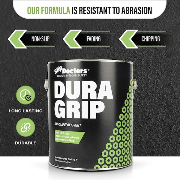 SLIP DOCTORS Dura Grip 1 gal. Amber Clear Semi-Gloss Epoxy Non-Slip  Exterior/Interior Concrete Sealer for Surfaces S-CT-DURCLR1G - The Home  Depot