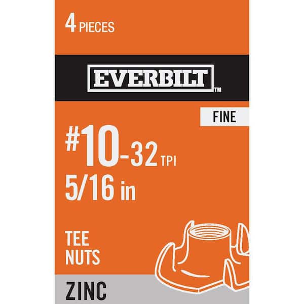 #10-32 Zinc Plated Tee Nut (4-Pack)