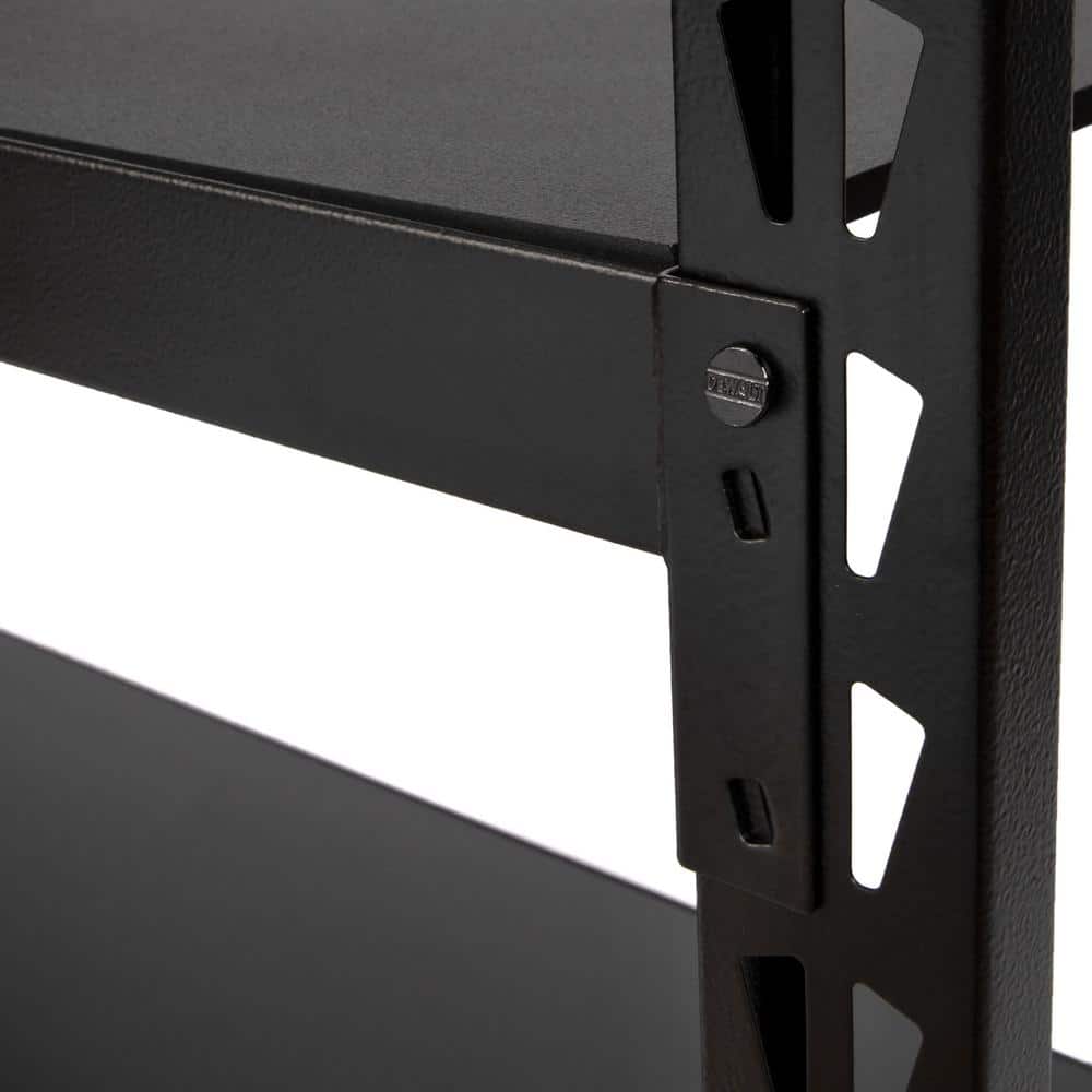 DEWALT Heavy-Duty 3-Shelf Black Steel Storage Rack, 50"W x 18"D x 48"H