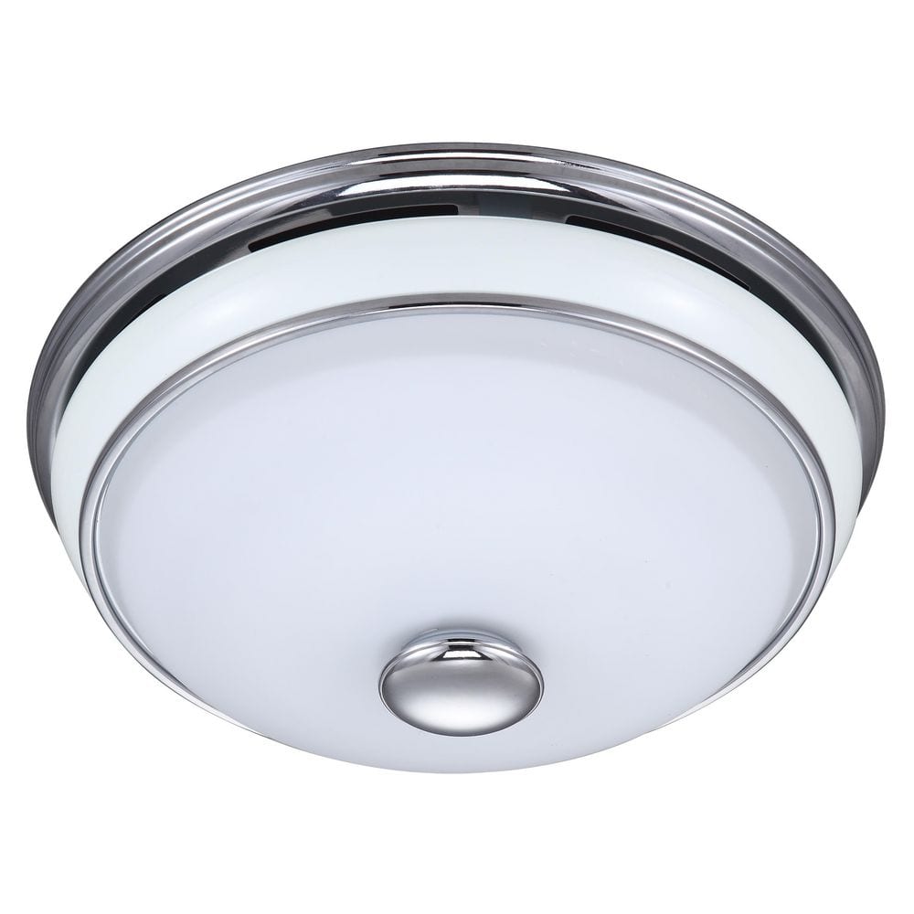 Abbey Chrome and Porcelain Bathroom Ventilation Exhaust Fan with Light