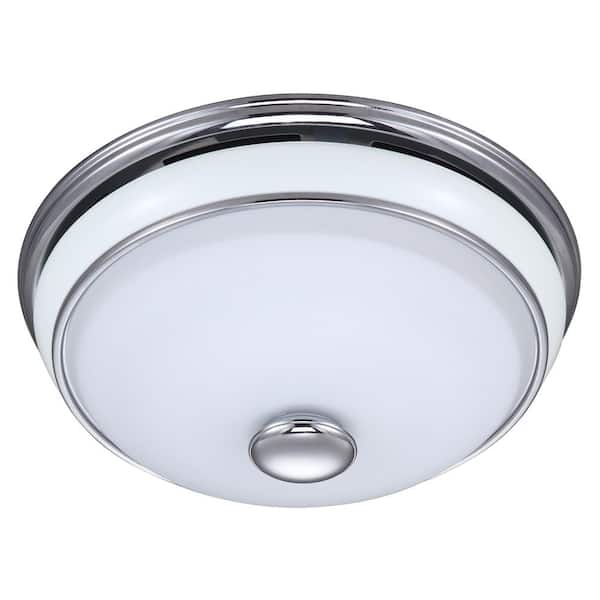 GOOD HOUSEKEEPING Abbey Decorative 90 CFM Bathroom Ventilation Exhaust Fan with Lighting, Chrome and Porcelain