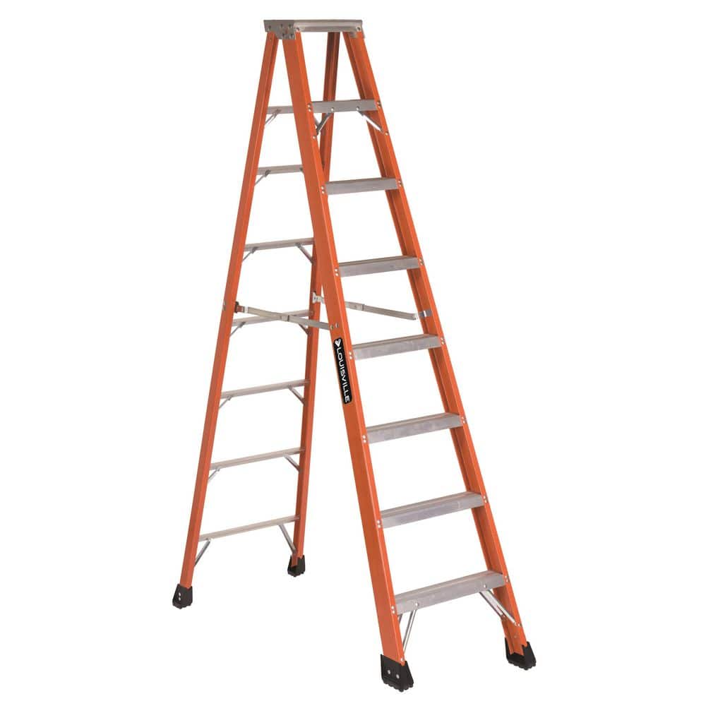 UPC 728865093356 product image for 8 ft. Fiberglass Step Ladder with 375 lbs. Load Capacity Type IAA Duty Rating | upcitemdb.com