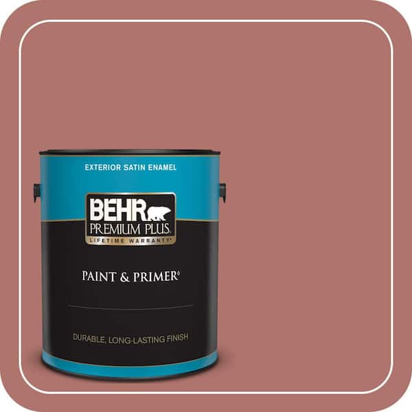 BEHR PREMIUM PLUS 1 gal. #PMD-81 Tandoori Spice Satin Enamel Exterior Paint & Primer