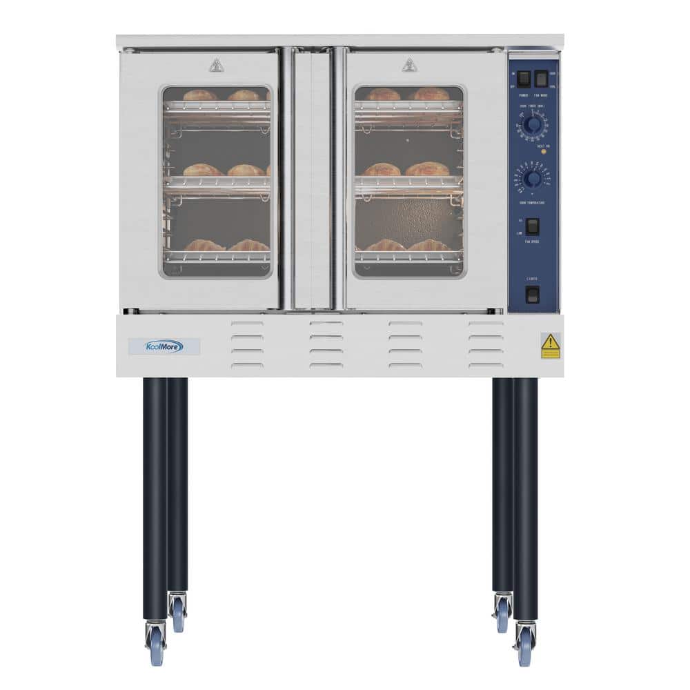Koolmore Full Size Single Deck Commercial Natural Gas Convection Oven 54,000 BTU With Casters