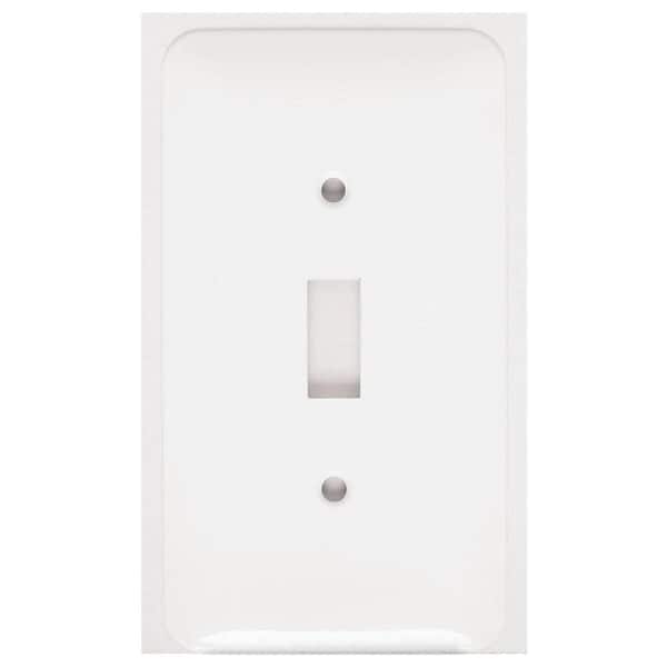 Mulberry White 1-Gang Toggle Wall Plate (1-Pack)