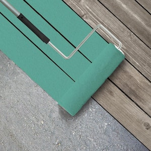1 gal. #P440-4 March Aquamarine Textured Low-Lustre Enamel Interior/Exterior Porch and Patio Anti-Slip Floor Paint