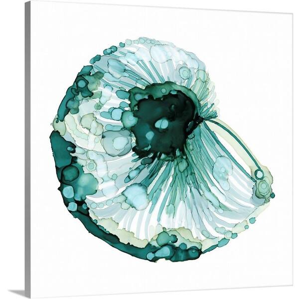 GreatBigCanvas "Blue Barnacle I" by Grace Popp 1-Piece Museum Grade Giclee Unframed Nature Art Print 24 in. x 24 in.