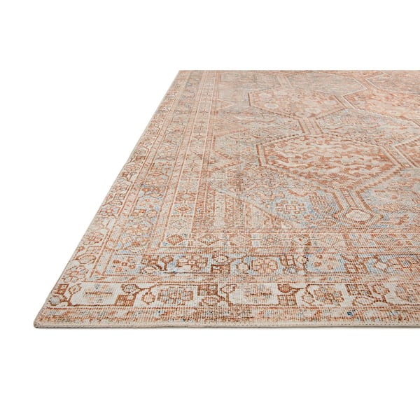 Chris Love Julia Jules Tangerine/Mist 2 ft. x 5 ft. Traditional Accent Rug