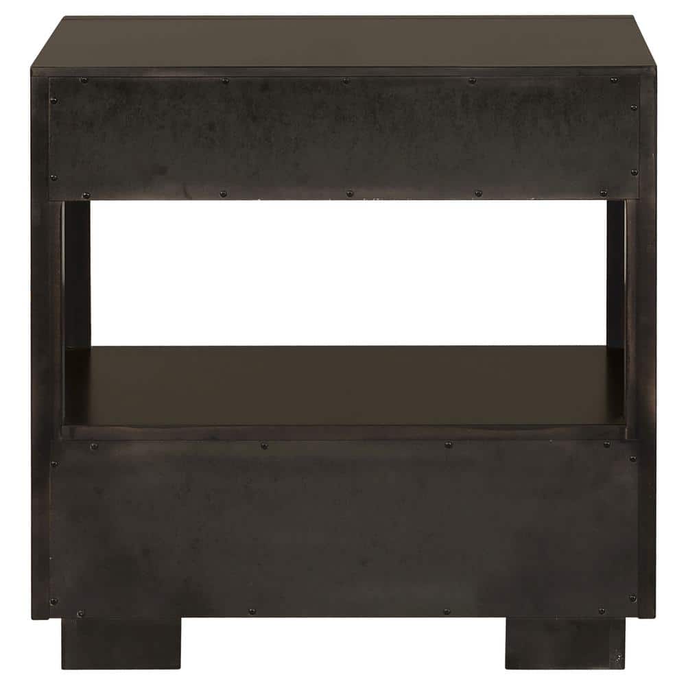Durango Smoked Peppercorn 2-Drawer Transitional Nightstand