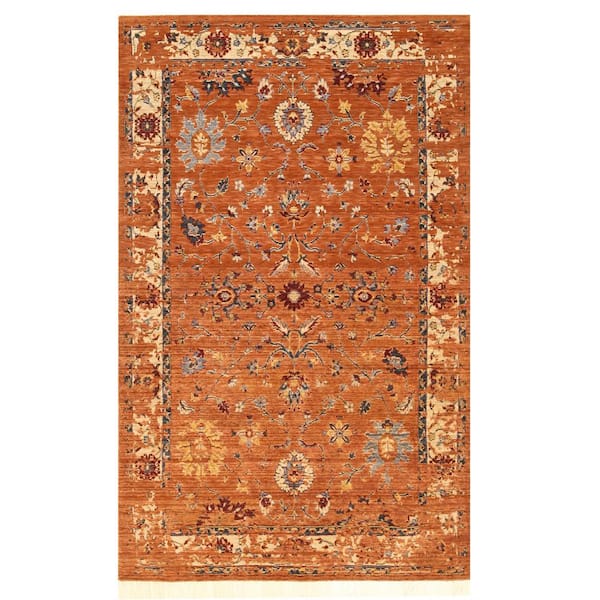 EORC Bohemian Oushak Rust 10 ft. x 14 ft. Oriental Rug