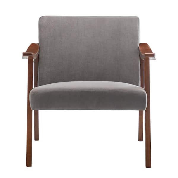 US Pride Furniture Gopal 27.2 in. Wide Gray Velvet Accent Chair (Set of