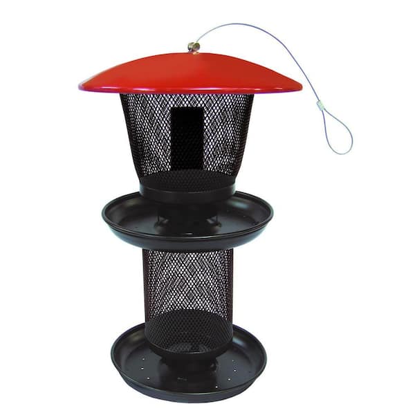 No/No Red and Black Multi-Seed Bird Feeder