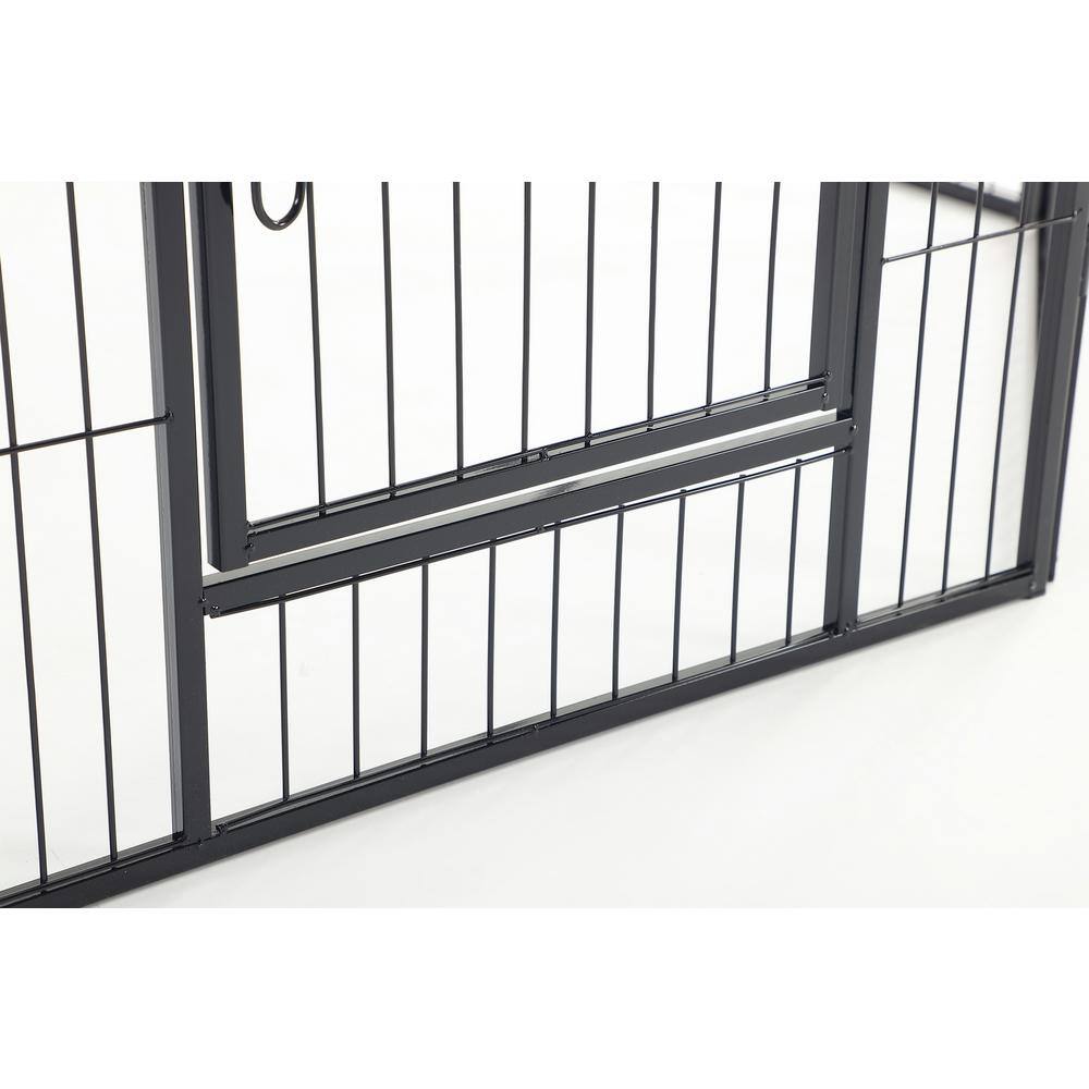 Heavy Duty Black Metal 40" Pet Playpen with Door