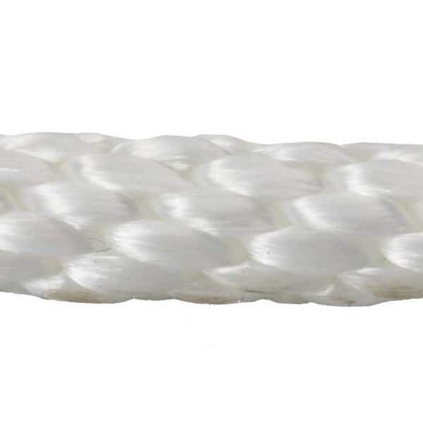 KingCord 5/16 in. x 200 ft. Nylon Smooth Braid Rope, White 448860