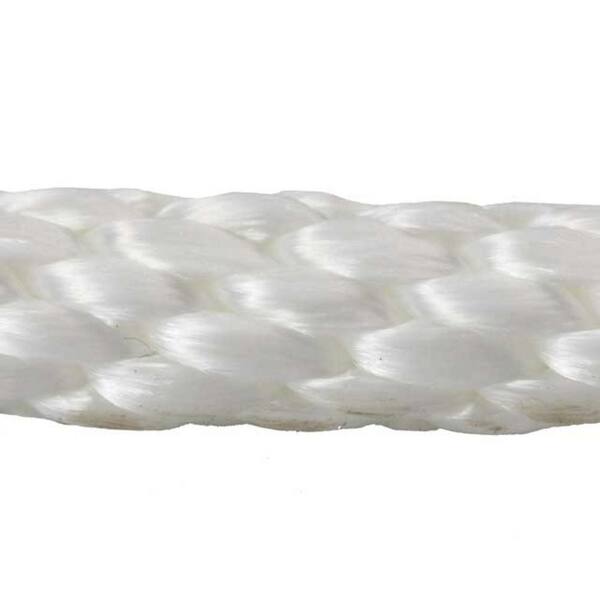 KingCord 3/16 in. x 500 ft. Nylon Smooth Braid Rope, White