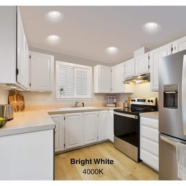 6 in. 30 Lighting Options Integrated LED Recessed Light Trim Adjustable CCT New Construction Remodel Indoor (4-Pack)