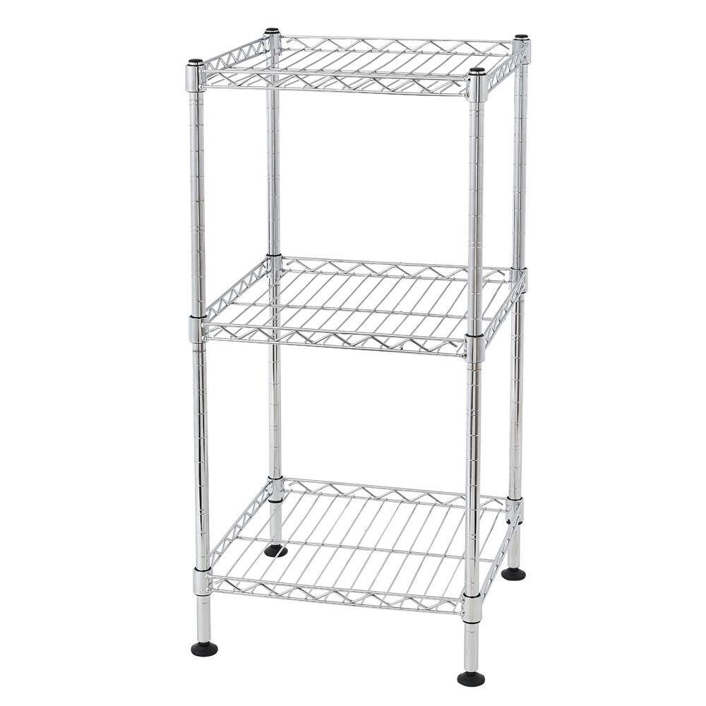 Karl home Silver 3Tier Heavy Duty Steel Freestanding Garage Storage