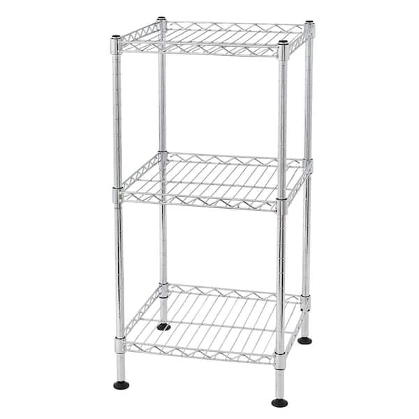 Karl home Silver 3Tier Heavy Duty Steel Freestanding Garage Storage