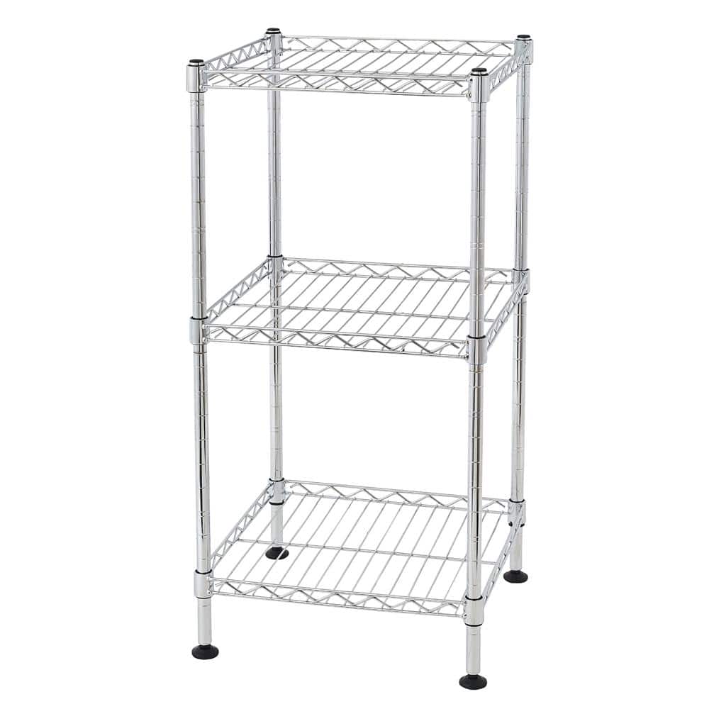 Silver 3-Tier Heavy Duty Steel Freestanding Garage Storage Shelving Unit (11.81 in. W x 24 in. H x 11.81 in. D) price history on PriceWatchPro