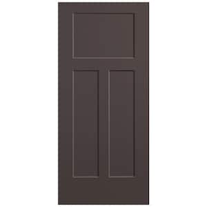 36 in. x 80 in. 3-Panel Winslow Single Bore Solid Core Willow Wood Molded Composite Interior Door Slab