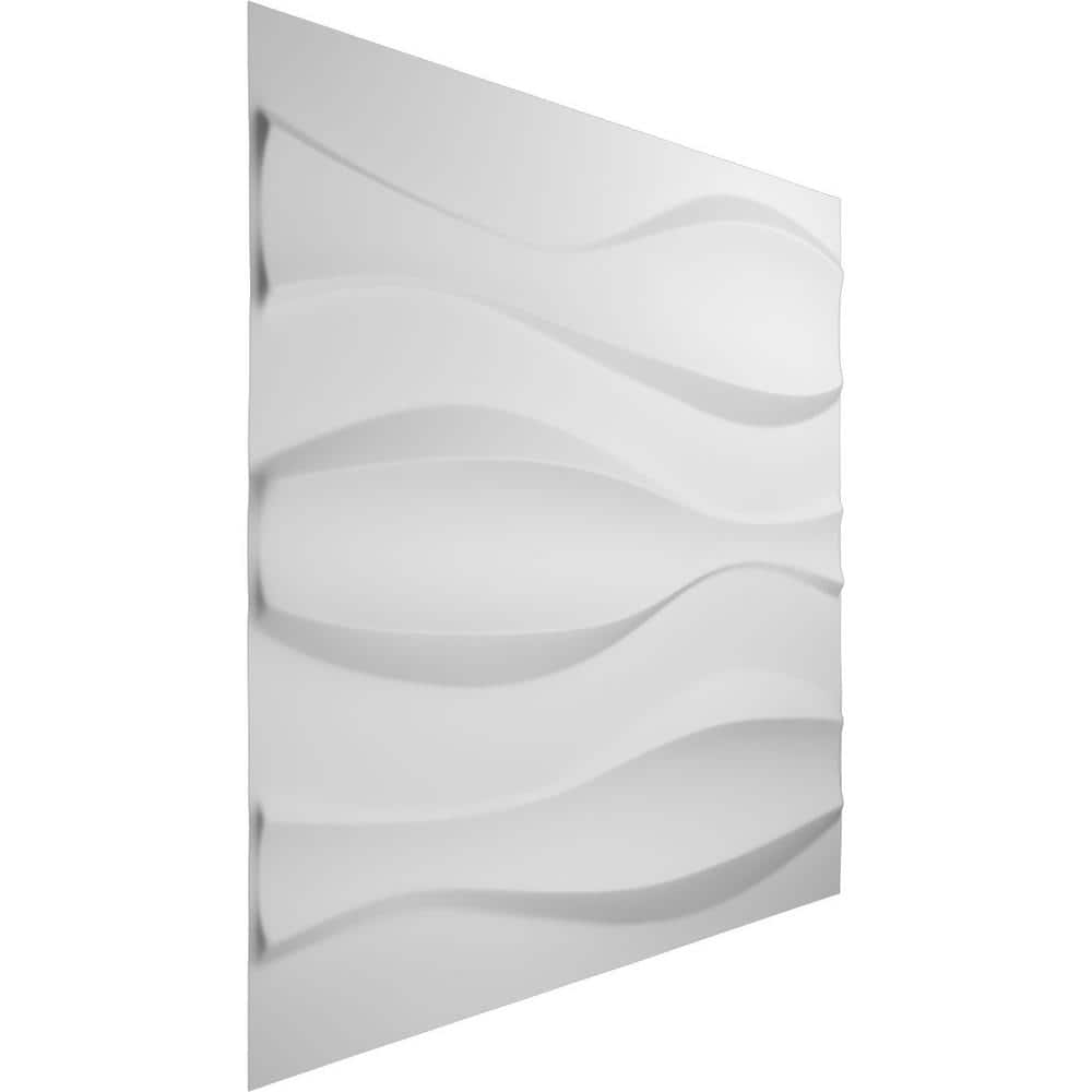 White Textured PVC 3D Decorative Wall Panels, 20-Pack