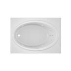 NOVA 60 in. x 42 in. Acrylic Left-Hand Drain Rectangular Drop-In Whirlpool Bathtub with Heater in White