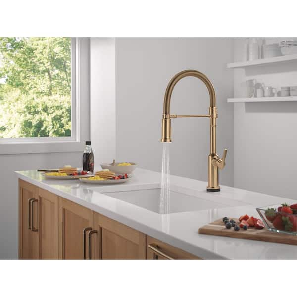 Delta Cordova Touch2O Spring Spout Gold Champagne Bronze 21.50 in
