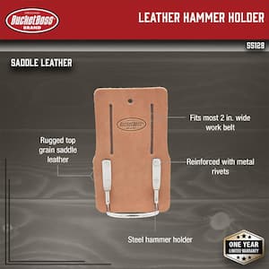 Classic Series Saddle Leather Hammer Holder for Work Tool Belts