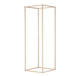 31.5 in. High Wedding Flower Stand, Metal Vase Column Geometric Centerpiece Stands, Rectangular Floral Display Rack