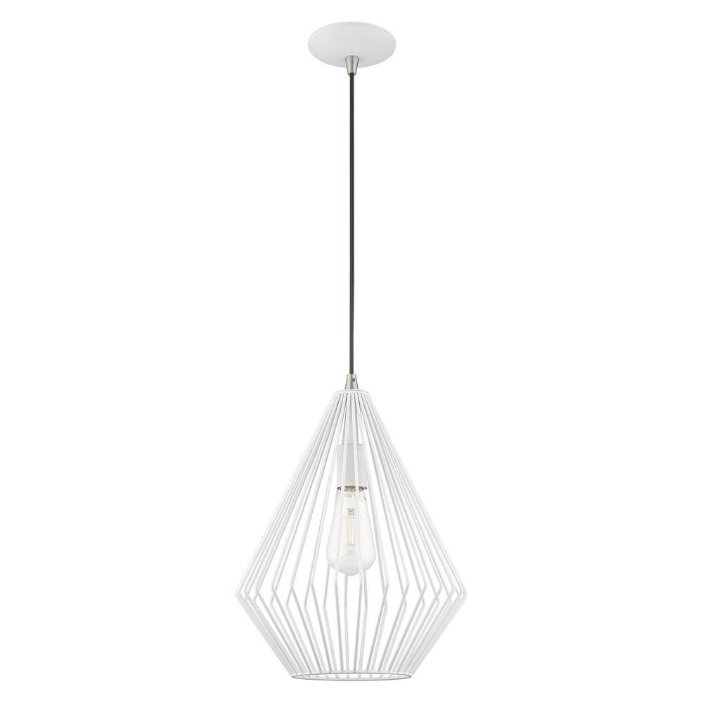 Linz Mini Geometric White Aluminum LED Pendant Light