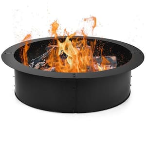 36 in. Round Steel Fire Pit Ring Line for Outdoor Backyard